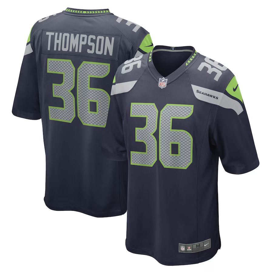 Men Seattle Seahawks #36 Darwin Thompson Nike College Navy Game Player NFL Jersey->washington commanders->NFL Jersey
